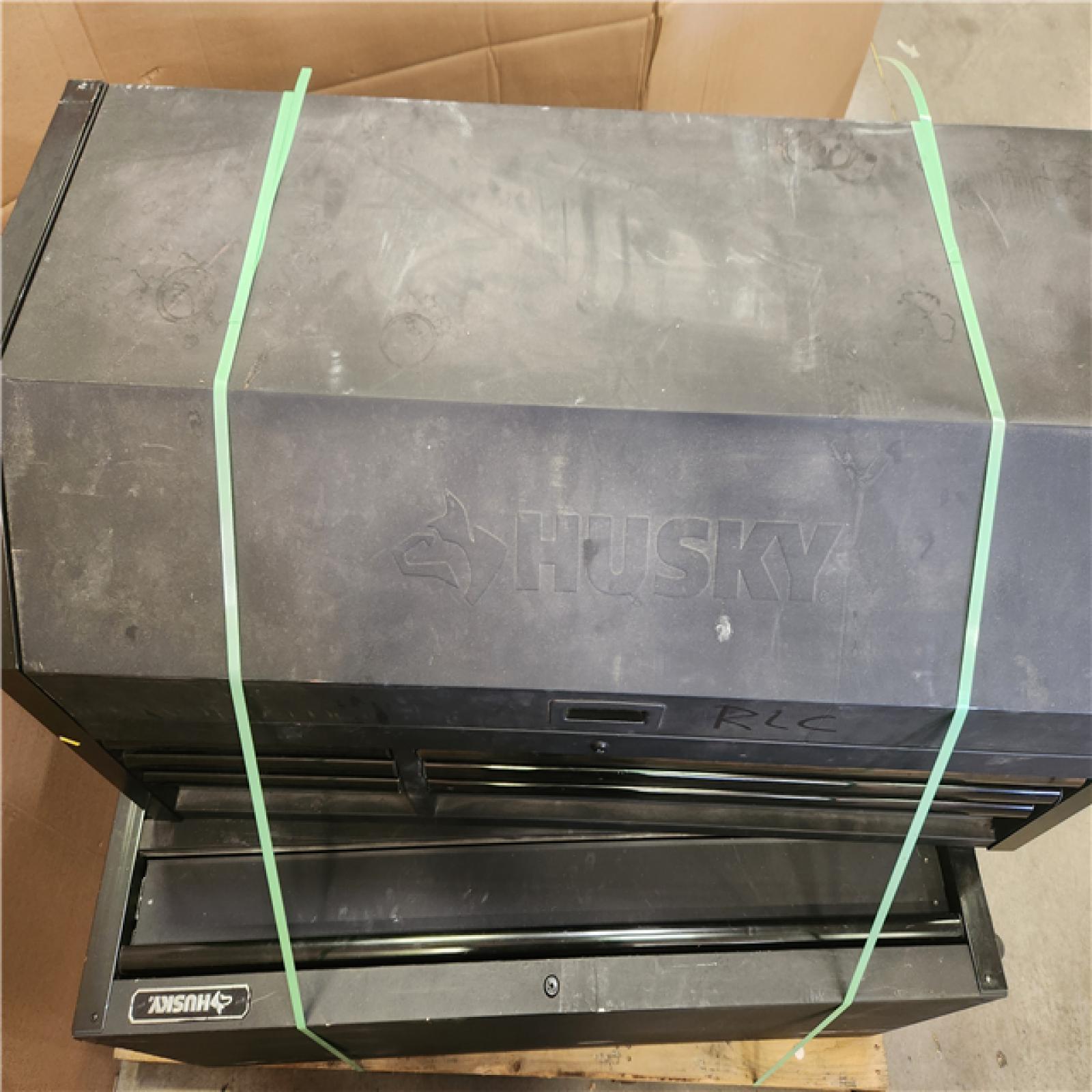 Phoenix AS-IS Husky Tool Storage 52 in. W x 20 in. D Heavy Duty Rolling Tool Chest Combo in Matte Black