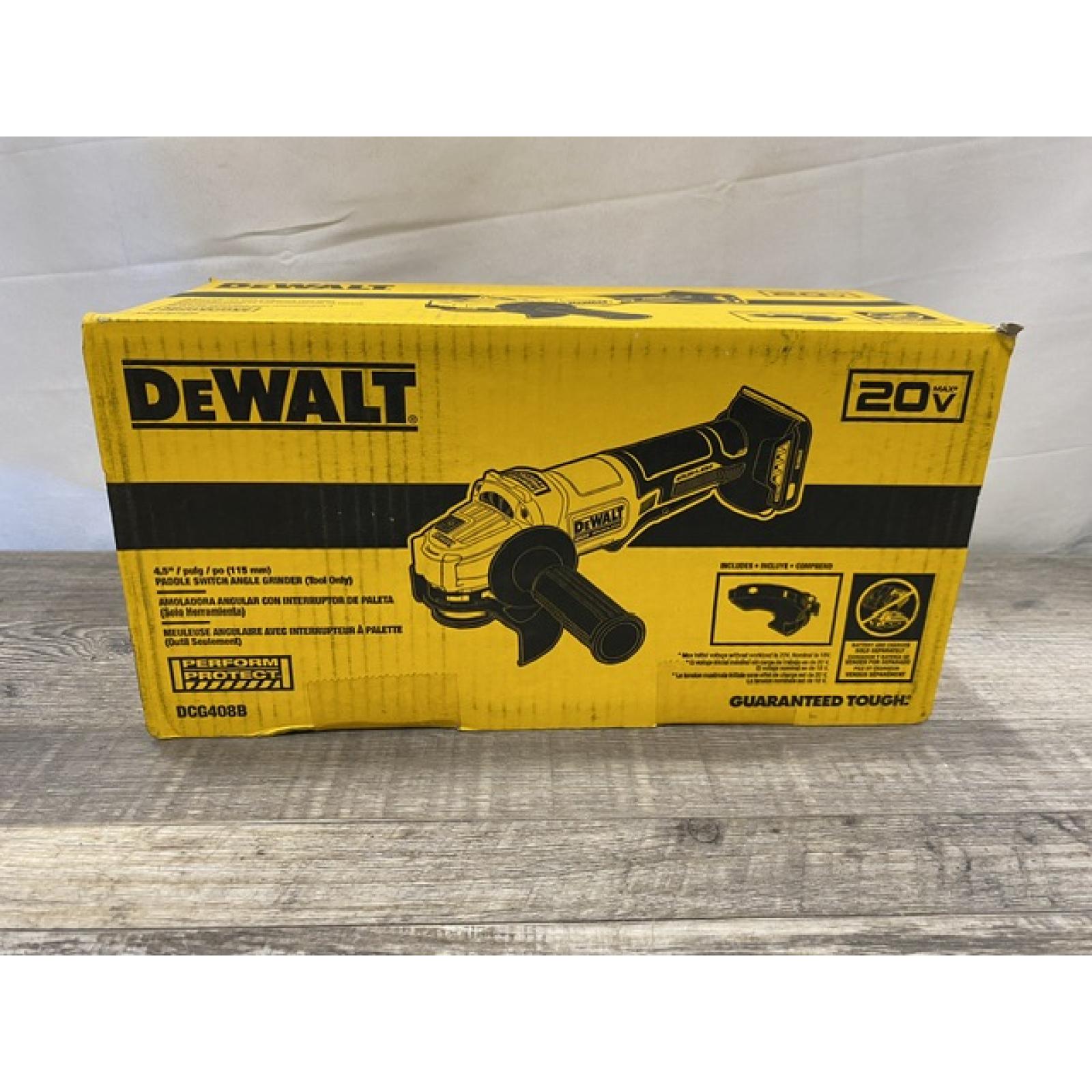 NEW - DEWALT 20V MAX Cordless Brushless 4-1/2 in. Angle Grinder with Paddle Switch (Tool Only)