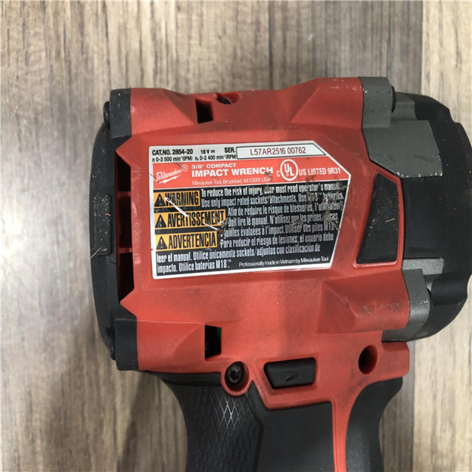 AS-IS Milwaukee FUEL GEN-3 18V Lithium-Ion Brushless Cordless 3/8 in. Compact Impact Wrench with Friction Ring (Tool-Only)