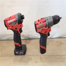 AS-IS- Milwaukee 12V Brushless Hammer Drill and Impact Driver Combo Kit