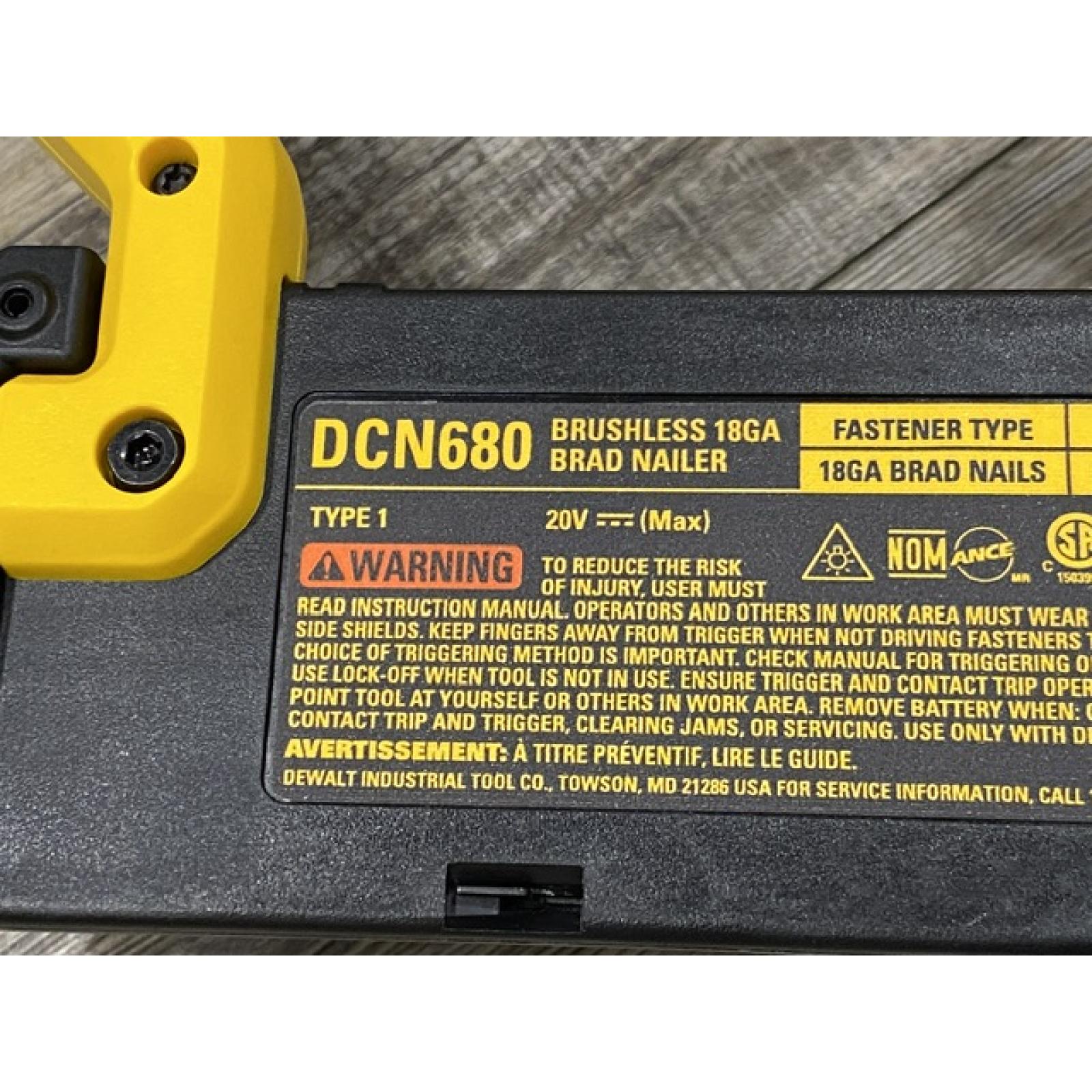 AS-IS DEWALT 20V MAX XR Lithium-Ion Electric Cordless 18-Gauge Brad Nailer (Tool Only)