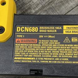 AS-IS DEWALT 20V MAX XR Lithium-Ion Electric Cordless 18-Gauge Brad Nailer (Tool Only)