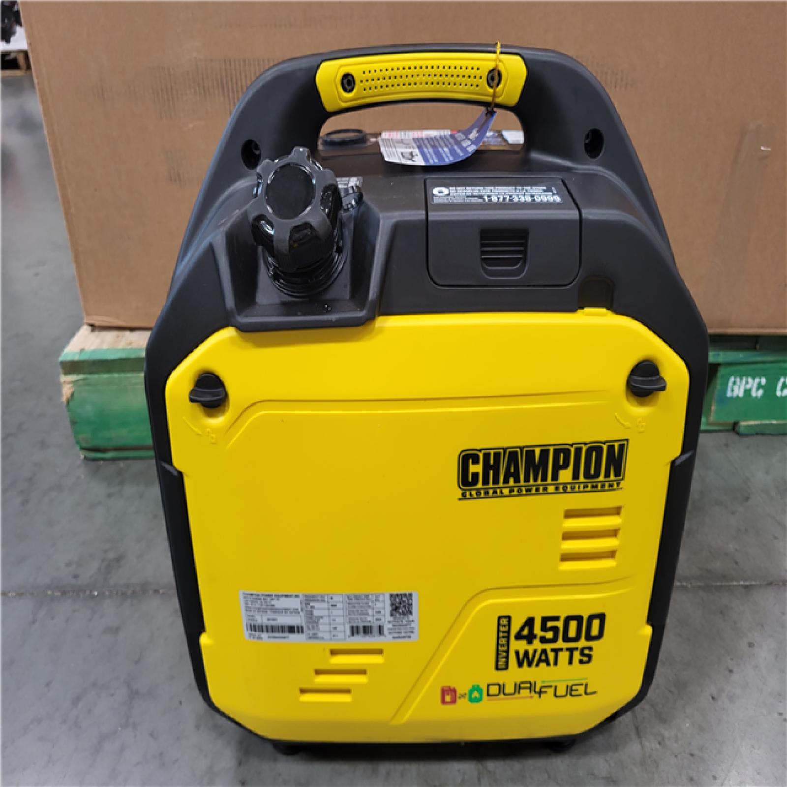 CALIFORNIA AS-IS  CHAMPION 4500 STARTING WATTS/ 3250 RUNNING WATTS GENERATOR INVERTER