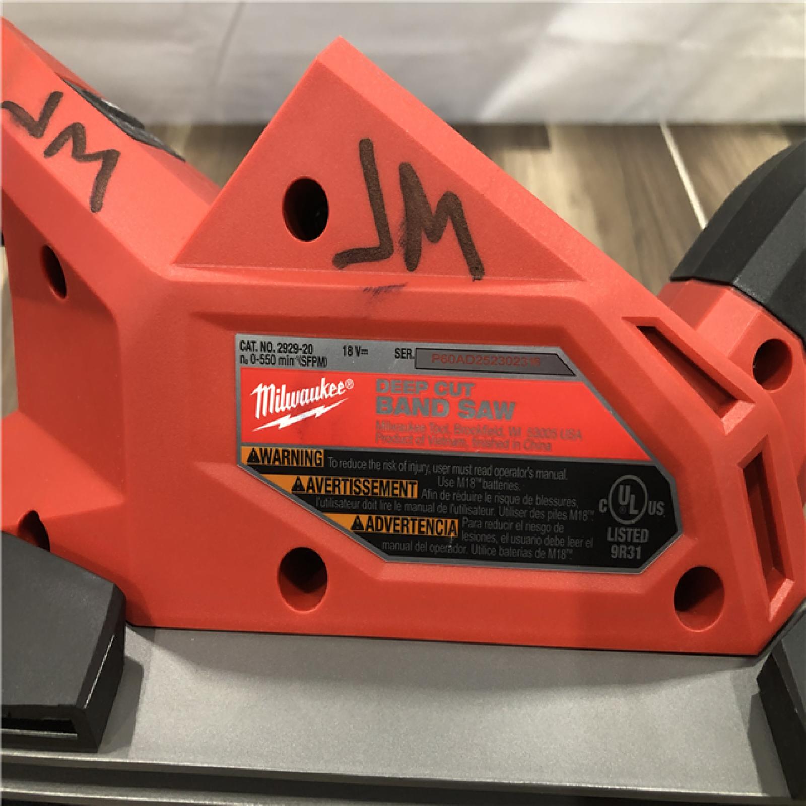 AS-IS Milwaukee FUEL 18V Lithium-Ion Brushless Cordless Deep Cut Band Saw (Tool-Only)