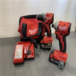 AS-IS - Milwaukee M18 18-Volt Lithium-Ion Brushless Cordless Compact Hammer Drill/Impact Combo Kit