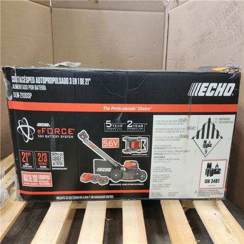 Phoenix NEW ECHO 56V 21 in. Cordless Battery 3-in-1 Walk Behind Self-Propelled Lawn Mower w/ (2) 5Ah Batteries and Rapid Charger (SEALED)