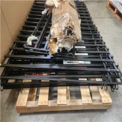 Phoenix LIKE NEW FORGERIGHT Heritage 46 in. H x 74 in W Steel Large No Dig Pre-Assembled Spaced Bar Flat Framed Metal Fence Panel With Door and Posts