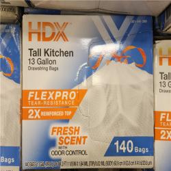 Phoenix NEW HDX FlexPro 13 Gallon Fresh Scent Tall Kitchen Trash Bag (140-Count) Pallet (56-Bags)