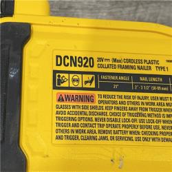 AS-IS DEWALT 20-Volt 21° Cordless Framing Nailer (Tool-Only)
