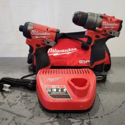AS-IS- Milwaukee 12V Brushless Hammer Drill and Impact Driver Combo Kit