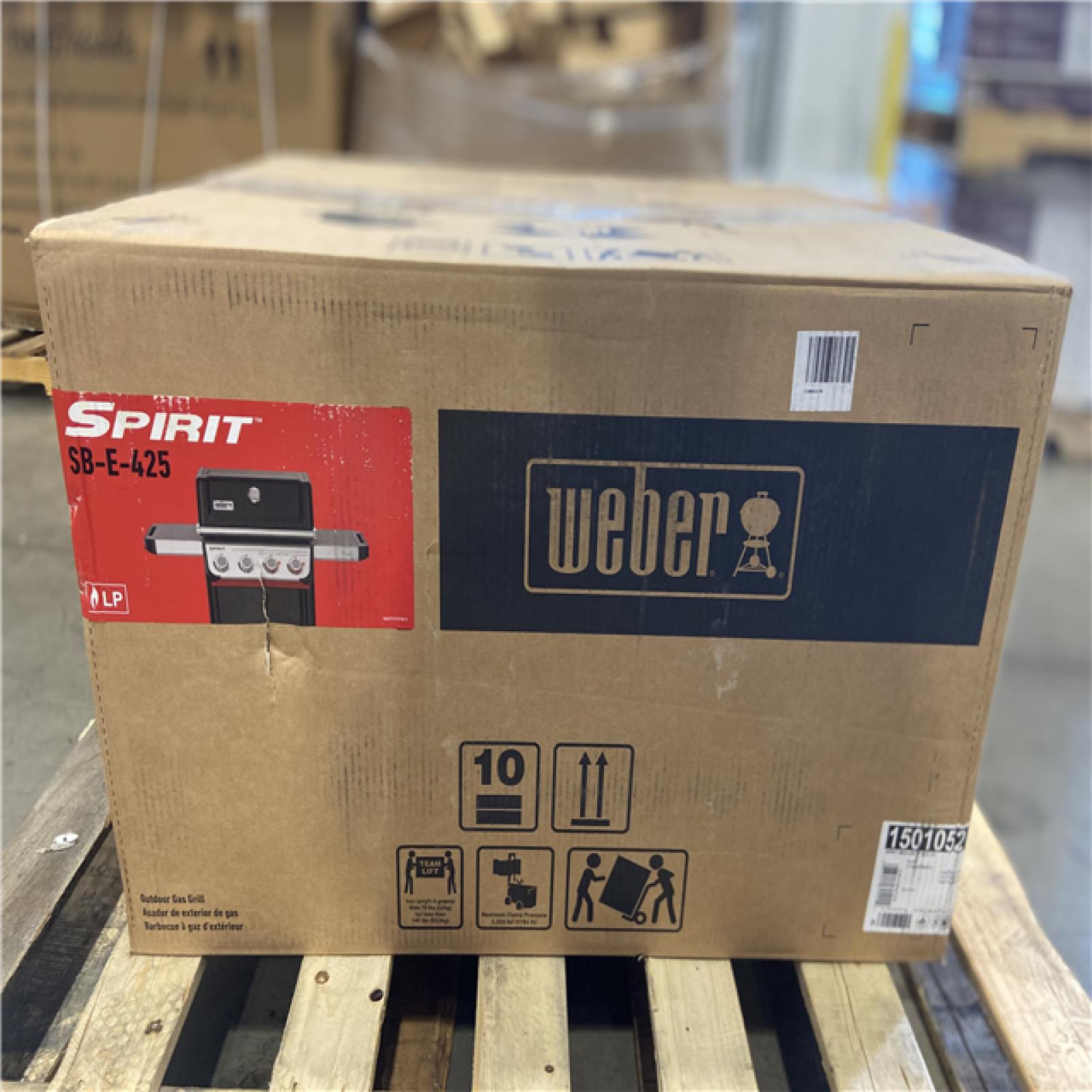 DALLAS LOCATION - Weber Spirit SB-E-425 4-Burner Propane Gas Grill in Black with Powerful Boost Burners