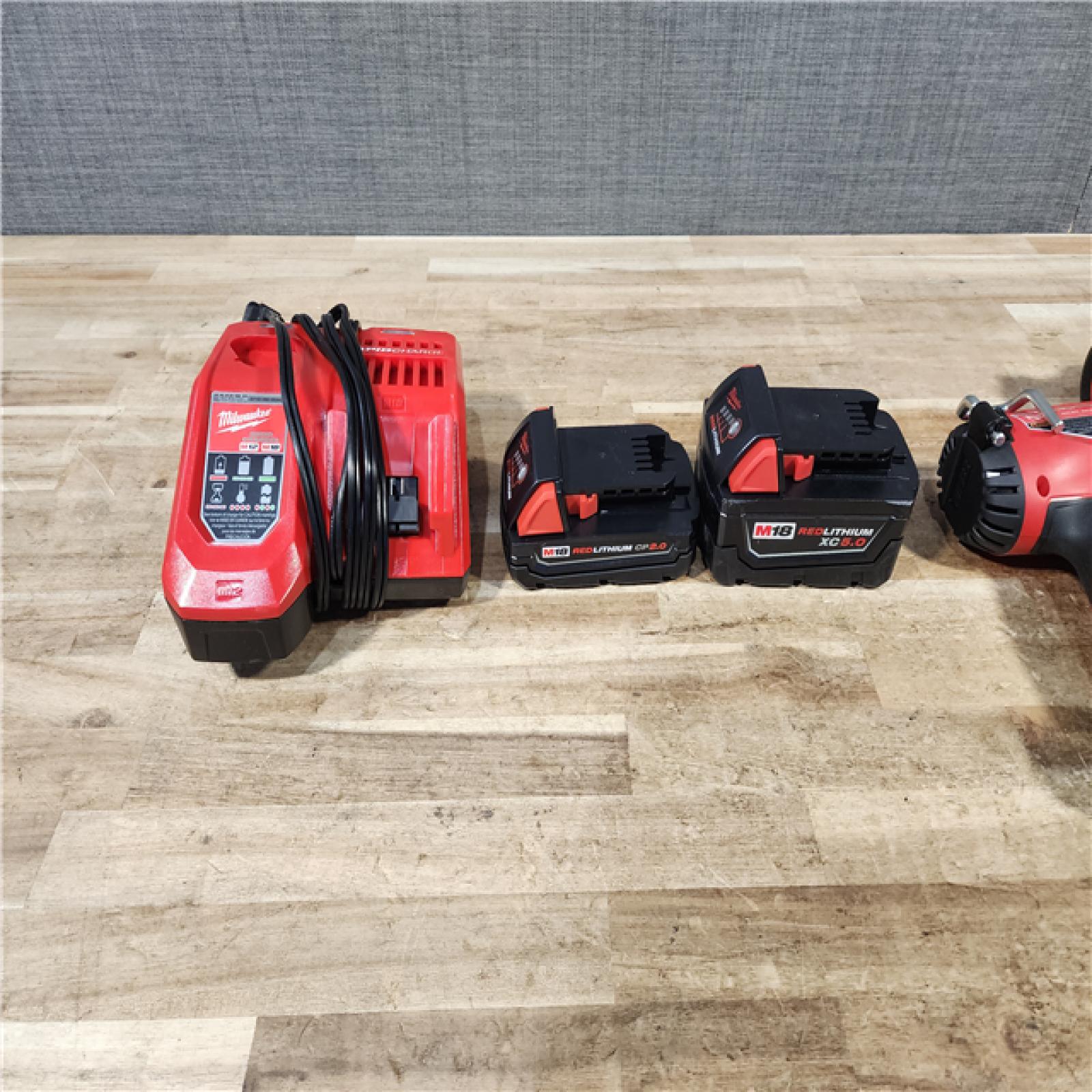 HOUSTON LOCATION - AS - IS Milwaukee 2 Tool Combo Kit W/ (2) Battery & Charger