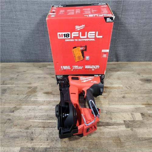 HOUSTON LOCATION - AS-IS (APPEARS LIKE NEW) Milwaukee M18 FUEL 18-Volt Lithium-Ion Brushless Cordless Coil Roofing Nailer (Tool Only)