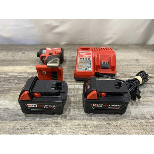 AS-IS Milwaukee FUEL 18V Lithium-Ion Brushless Cordless 1/4 in. Hex Impact Driver Kit