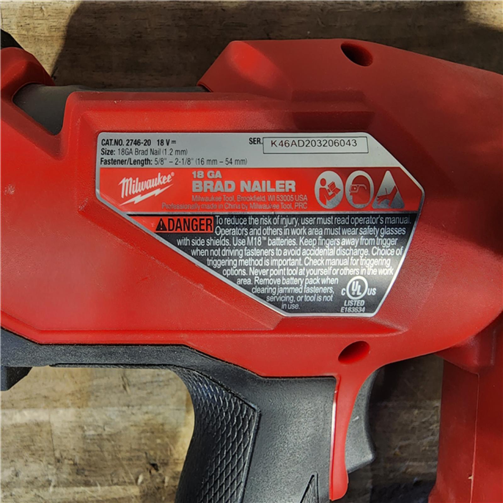 HOUSTON LOCATION - AS-IS Milwaukee M18 FUEL 18 Gauge Brad Nailer (TOOL ONLY)