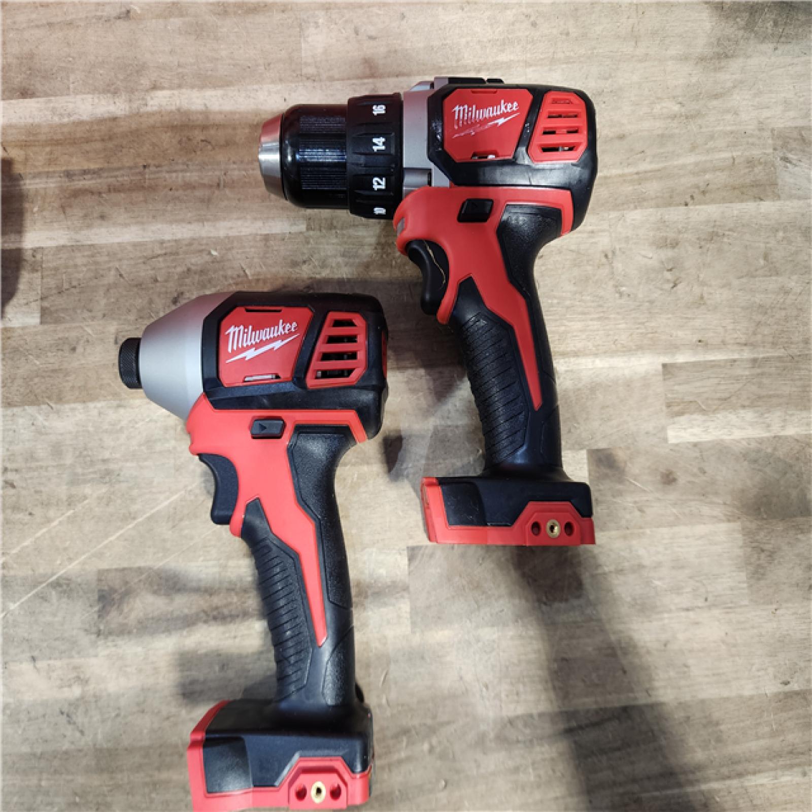 HOUSTON LOCATION - AS-IS Milwaukee 18V Cordless Brushed 2-Tool Drill/Driver and Impact Driver Kit