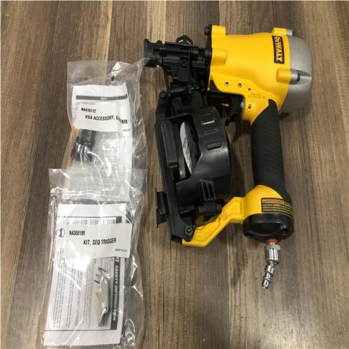 AS-IS DEWALT 1-3/4 in. 15 Degree Pneumatic Coil Roofing Nailer