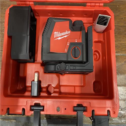 AS-IS Milwaukee-3522-21 Green Beam Laser Cross Line Plumb Point USB Rechargeable