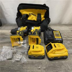 AS-IS DEWALT 20V XR Lithium-Ion Cordless 2-Tool Combo Kit
