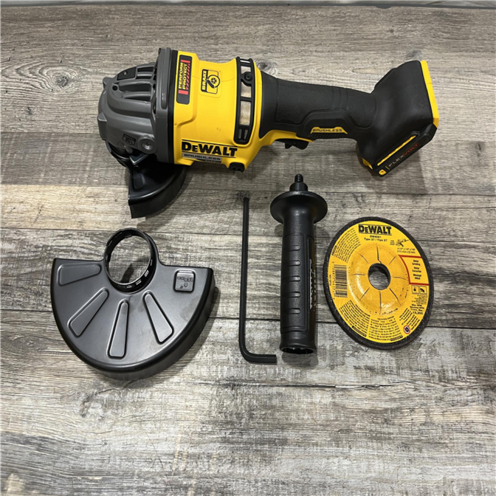AS-IS DEWALT FLEXVOLT 60V MAX Cordless Brushless 4.5 in. to 6 in. Small Angle Grinder with Kickback Brake (Tool Only)