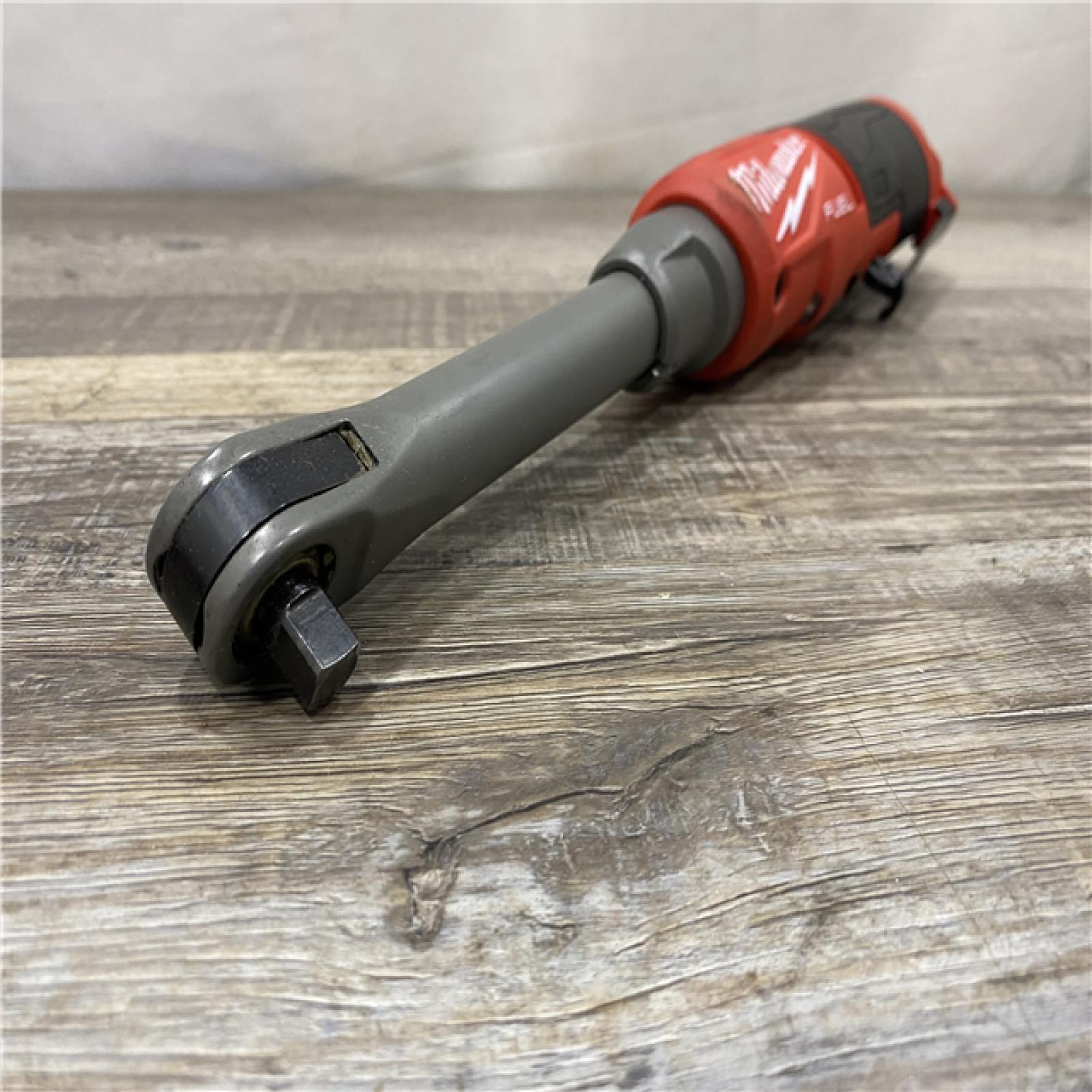AS-IS Milwaukee FUEL 12V Lithium-Ion Brushless Cordless 3/8 in. Extended Reach High Speed Ratchet (Tool Only)