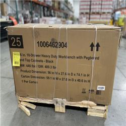 DALLAS LOCATION - HUSKY 56IN 10 DRAWER HEAVY DUTY WORKBENCH BLACK