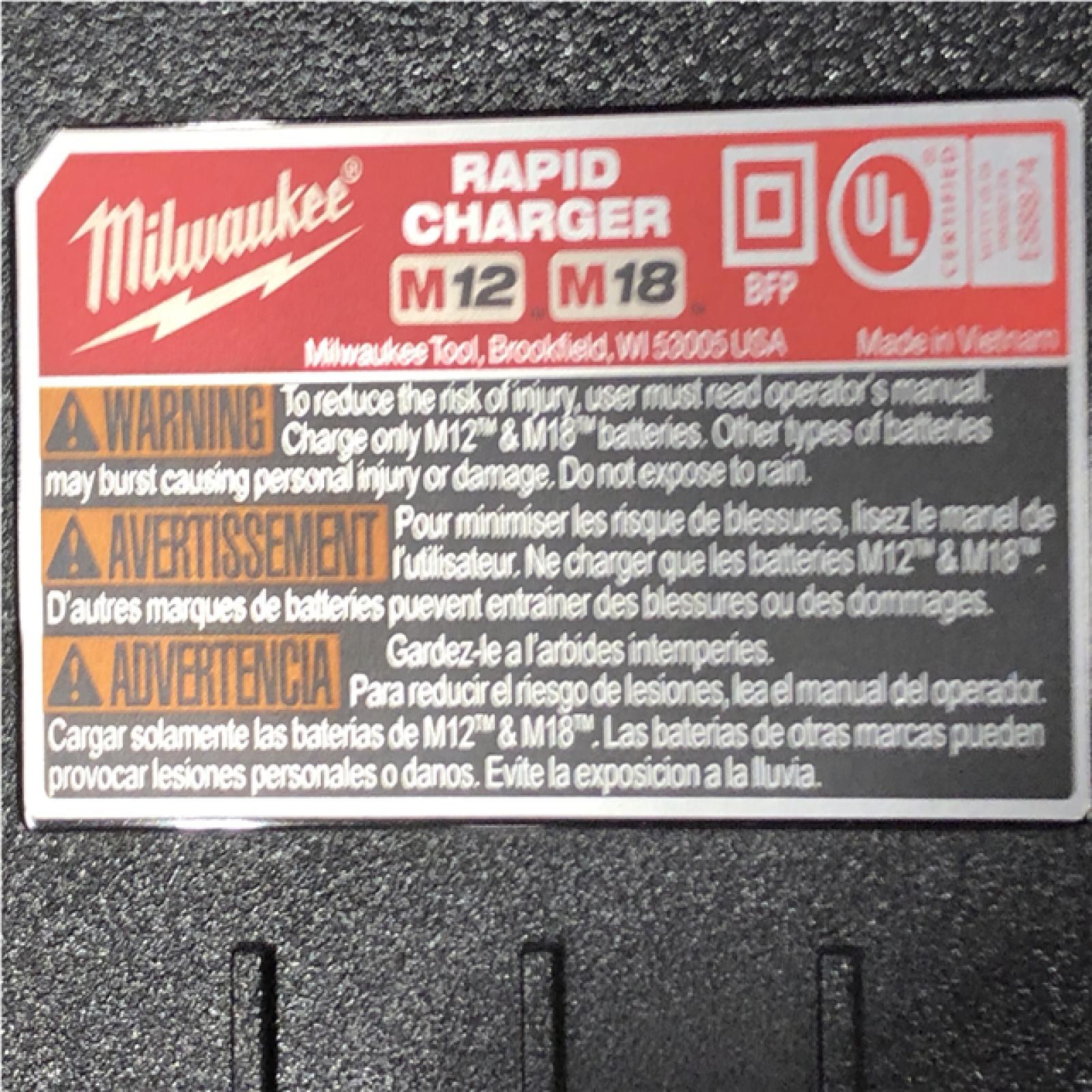 AS-IS Milwaukee 18-Volt Lithium-Ion REDLITHIUM FORGE Starter Kit with 8.0Ah Battery and Rapid Charger