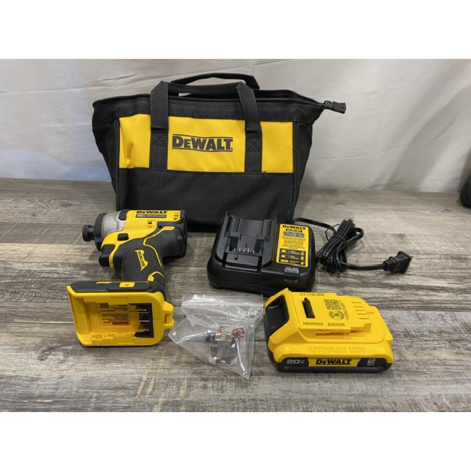 AS-IS DEWALT Atomic 20V Max Lithium-Ion Brushless Cordless Compact 1/4 in. Impact Driver Kit