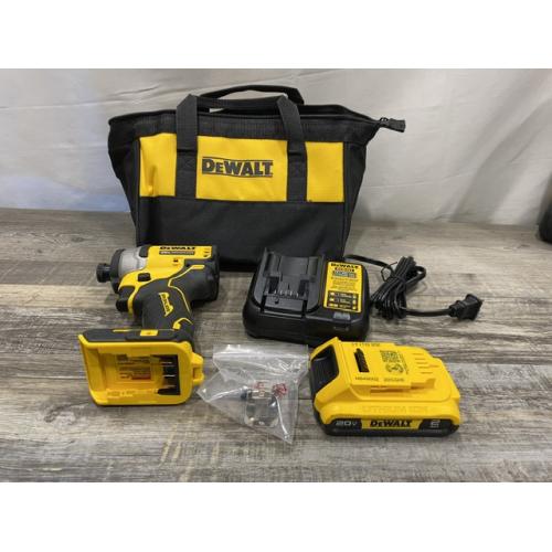 AS-IS DEWALT Atomic 20V Max Lithium-Ion Brushless Cordless Compact 1/4 in. Impact Driver Kit