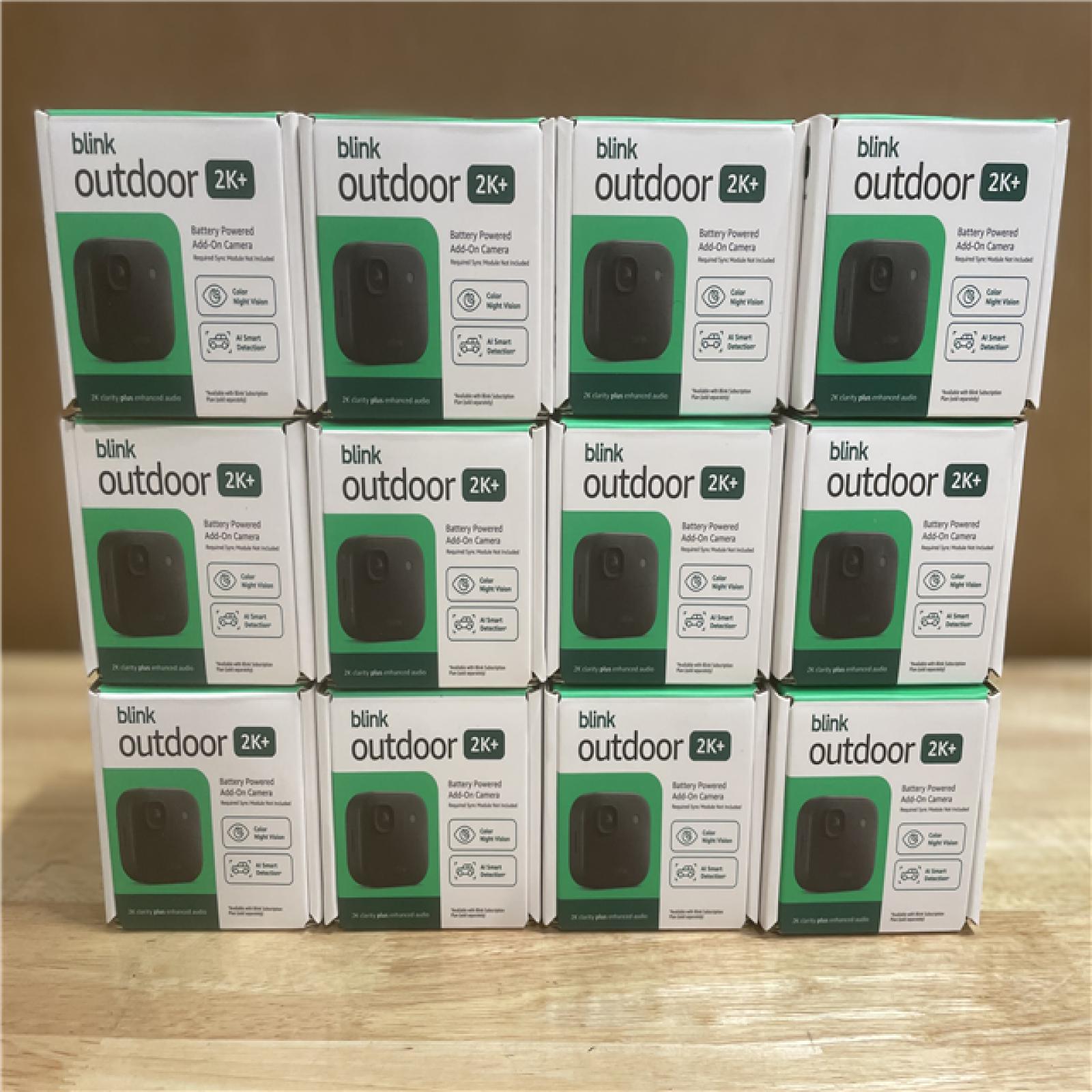 NEW!- BLINK Outdoor 2K+ Battery (Newest Model)-Wireless Smart Security Camera  2K Video Resolution -(12 UNITS)