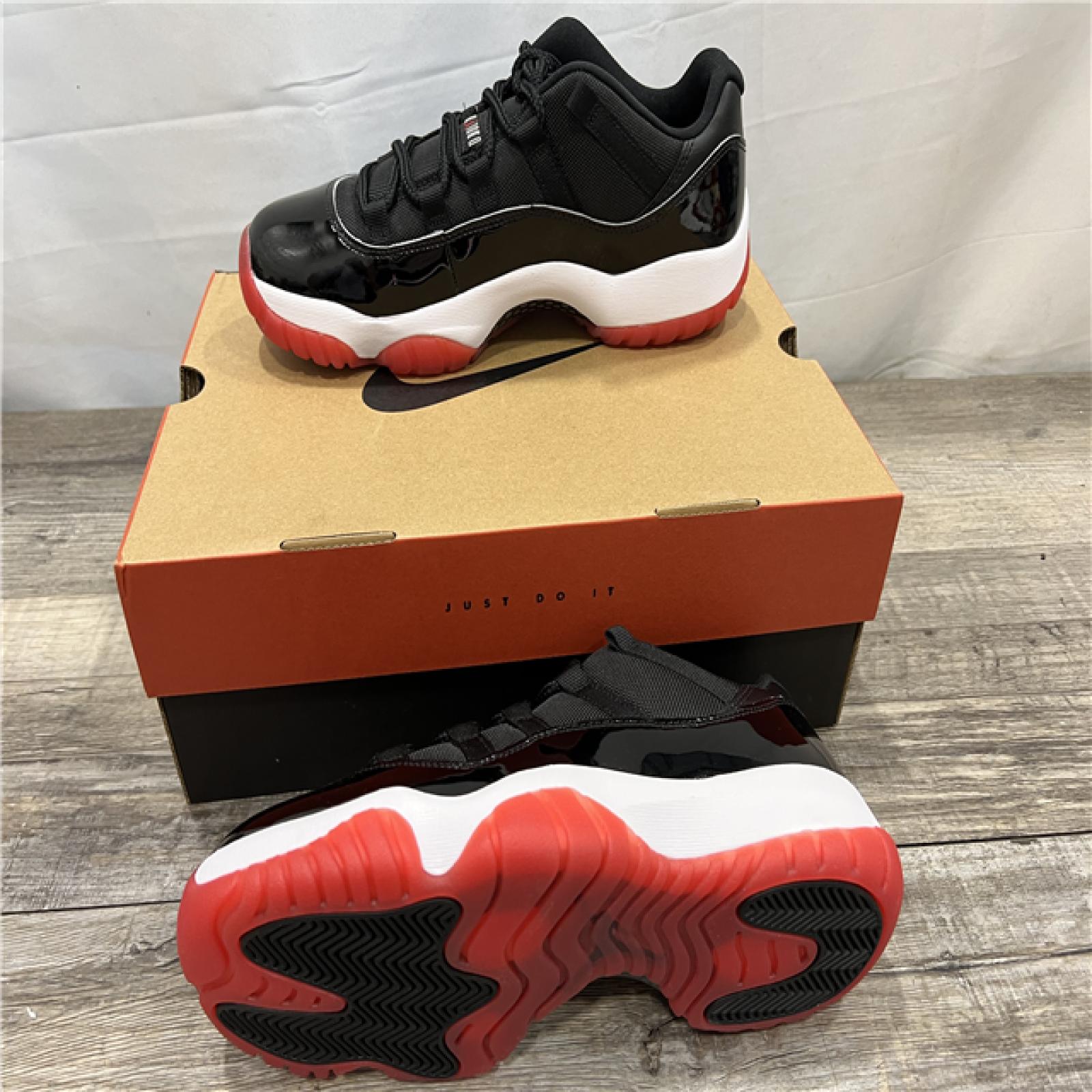NEW Nike Men Air Jordan 11 Retro Low Black/Varsity Red-White Sneakers 9.5 Black/Varsity Red-White