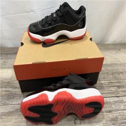 NEW Nike Men Air Jordan 11 Retro Low Black/Varsity Red-White Sneakers 9.5 Black/Varsity Red-White