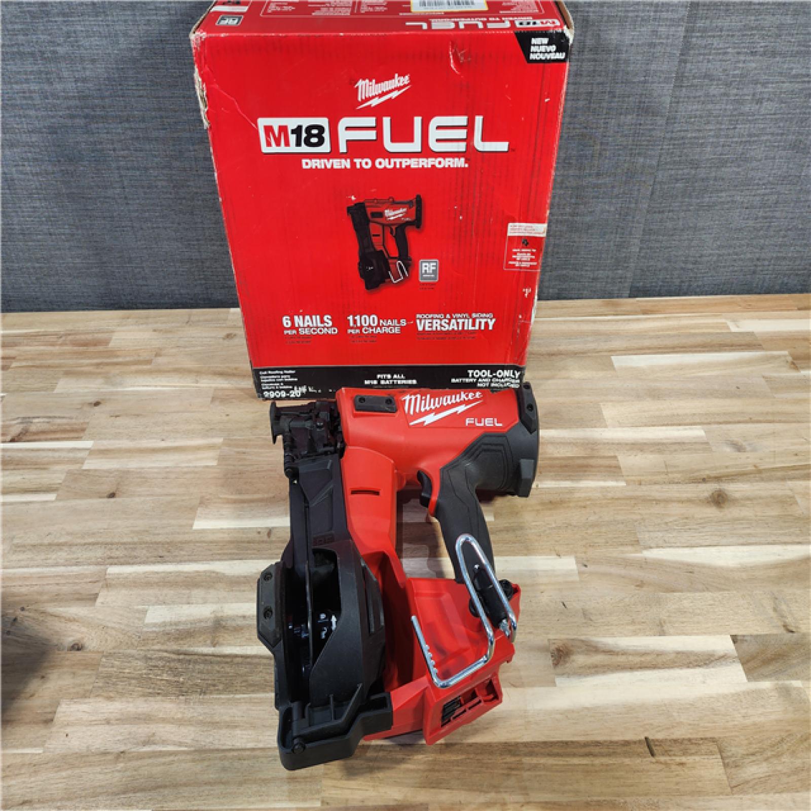 HOUSTON LOCATION - AS-IS M18 FUEL 18-Volt Lithium-Ion Brushless Cordless Coil Roofing Nailer (Tool Only)