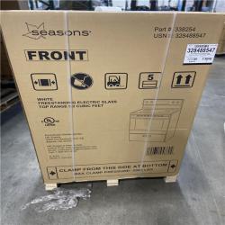 DALLAS LOCATION- Seasons® 5.2 Cu. Ft. Freestanding Electric Range, Glass Top, White