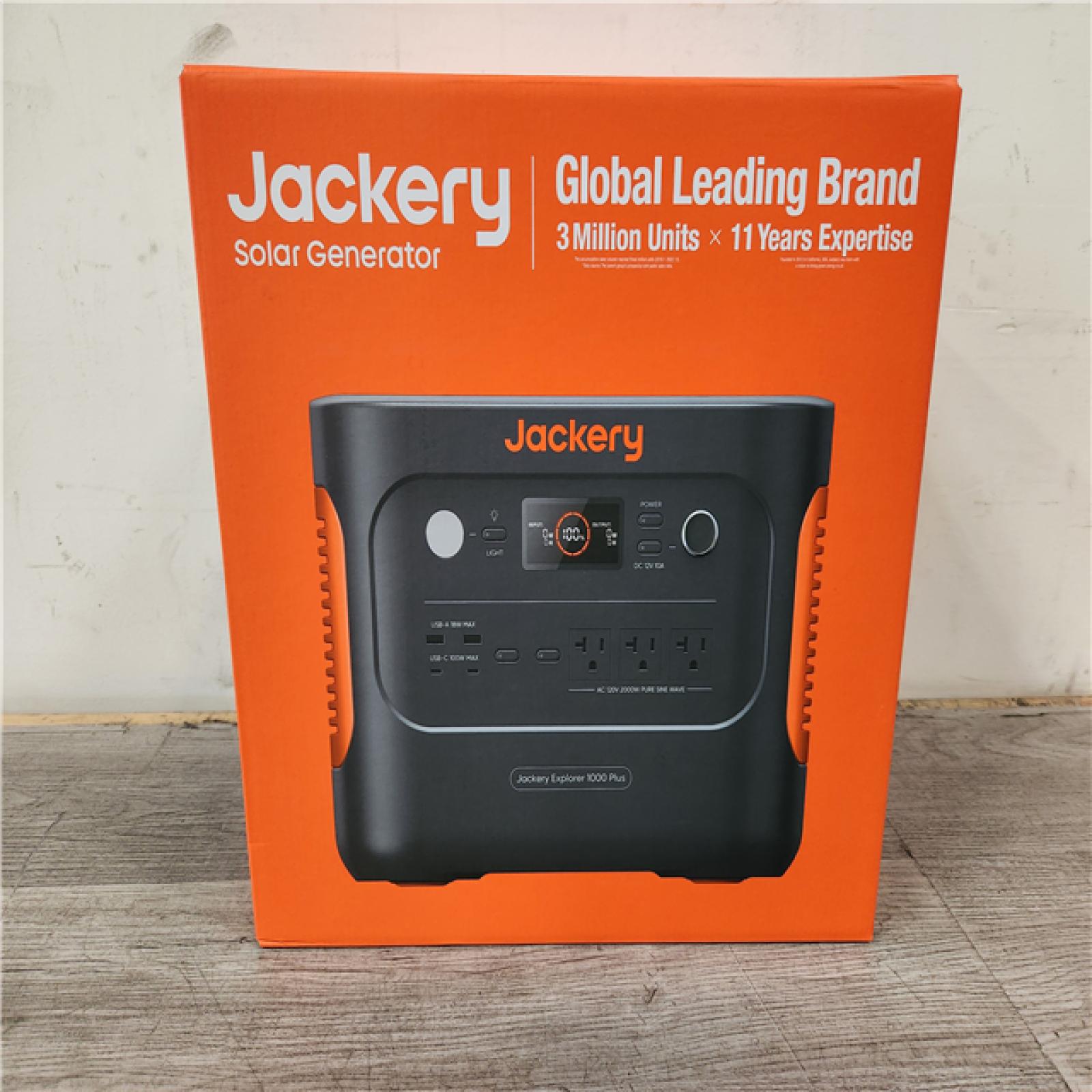 Phoenix Location NEW Jackery Solar Generator Explorer 1000 Plus 1264.64Wh/2000W Model No. JE-1000C (SEALED)