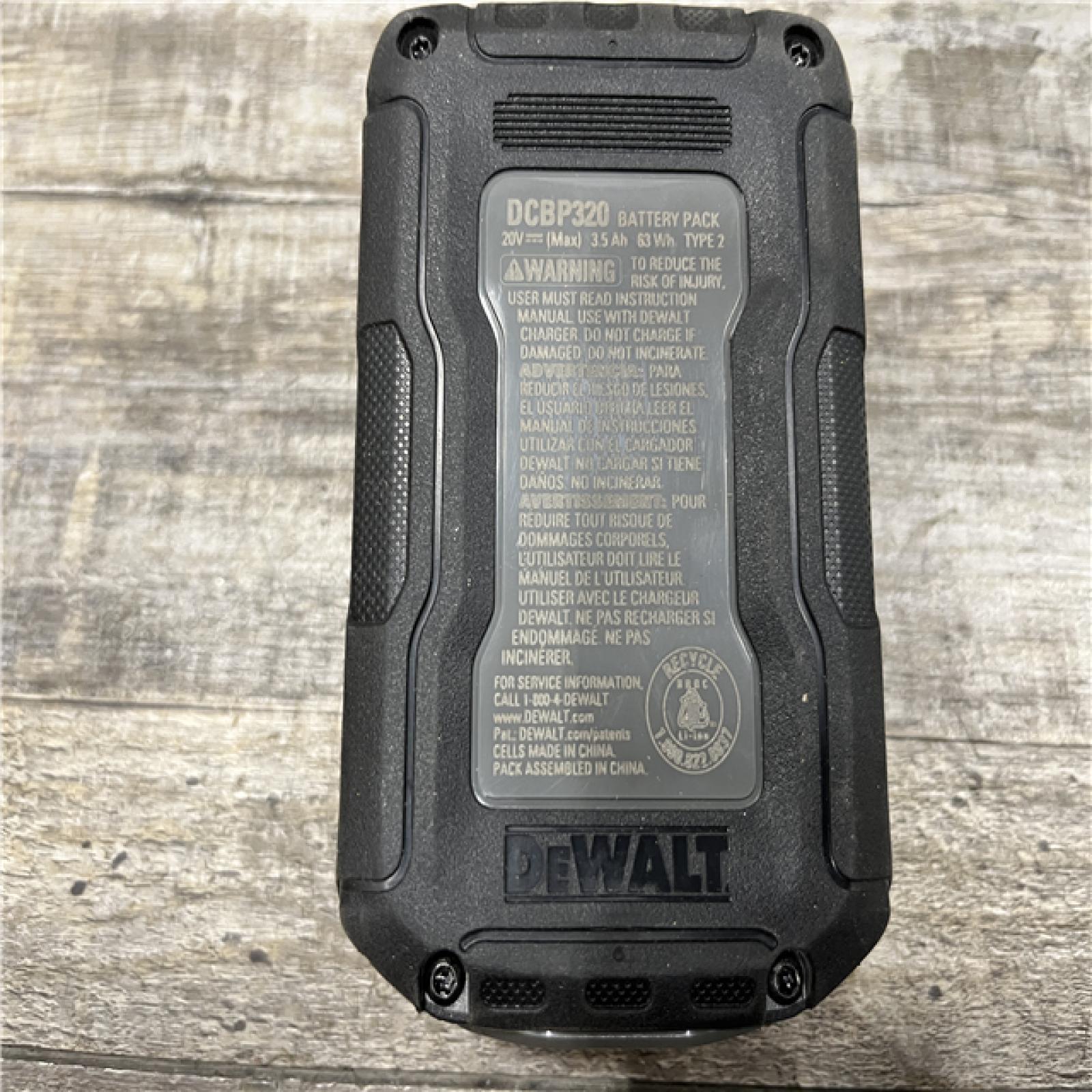 AS-IS DEWALT 20V MAX XR POWERSTACK Lithium-Ion Battery Starter Kit with 3.5Ah Battery and Charger