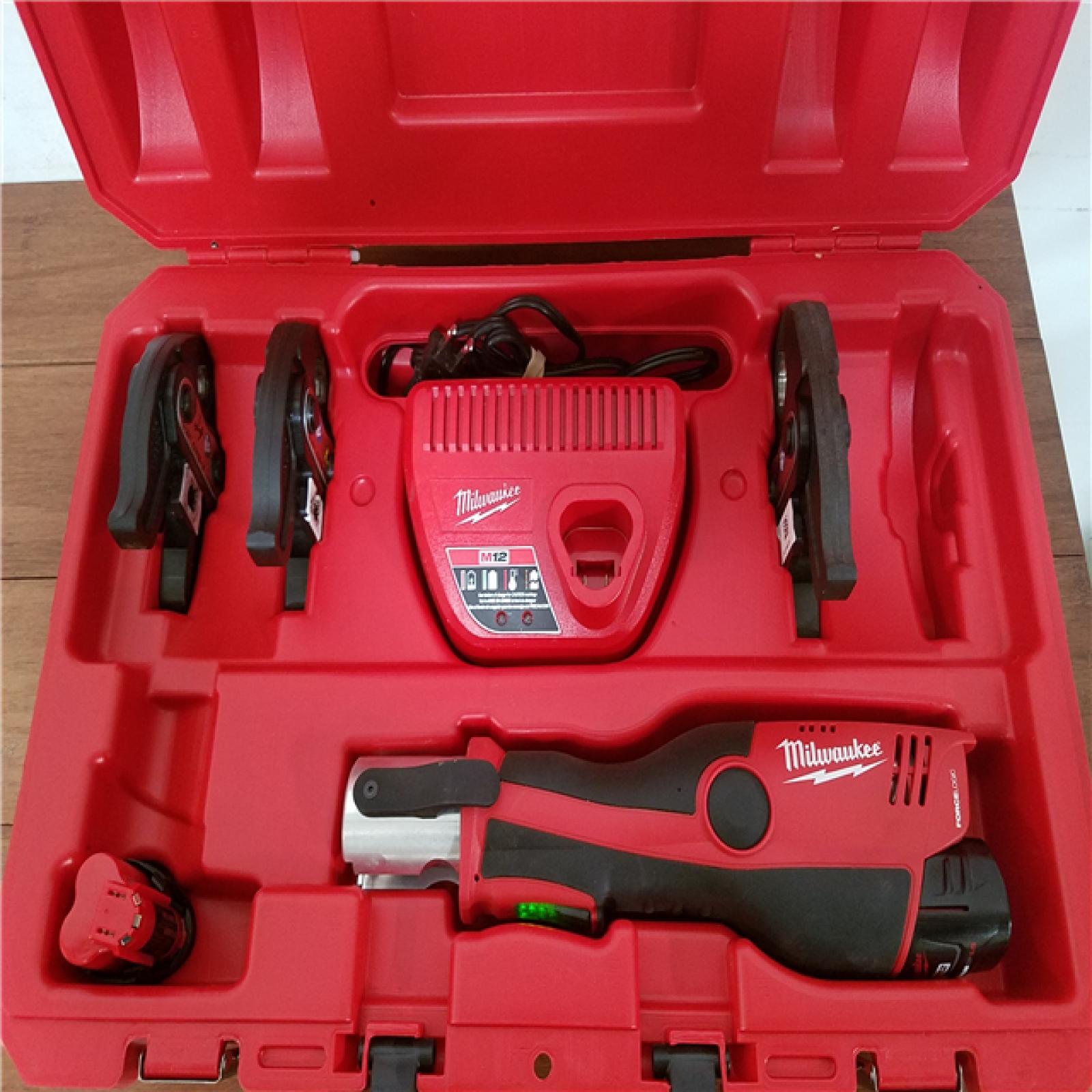 California NEW Milwaukee M12 Force Logic Press Tool Kit  Includes (2) Batteries  Charger & Hard Case