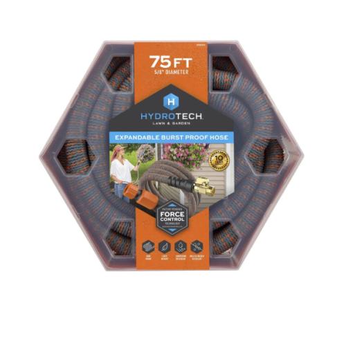 DALLAS LOCATION -NEW! HYDROTECH Standard Expandable 75FT 5/8 DIAMETER Burst-Proof Hose PALLET (30 UNITS)