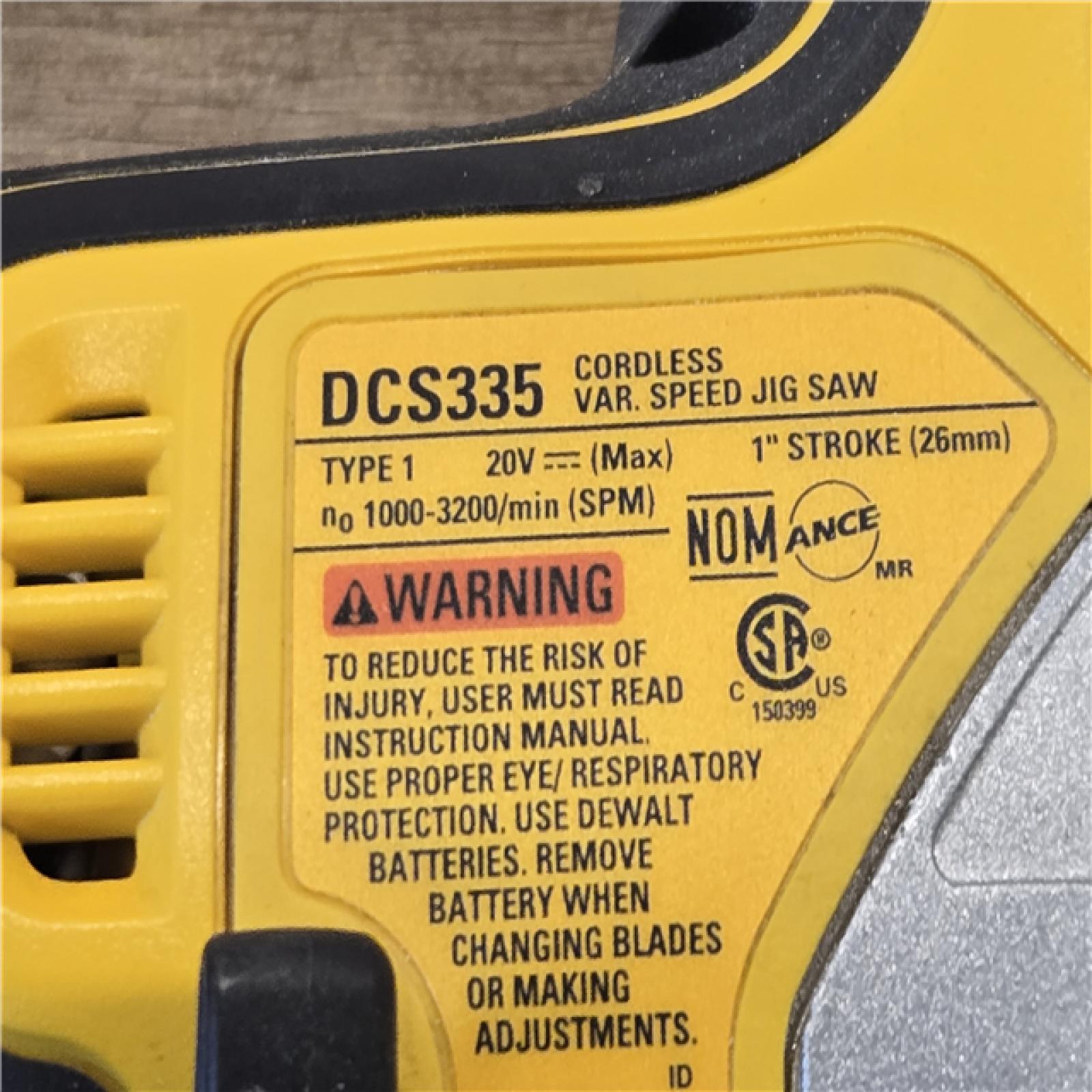 AS-IS DEWALT 20V MAX XR Cordless Barrel Grip Jigsaw (Tool Only)