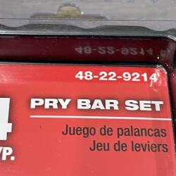 NEW - Milwaukee Pry Bar Set (4-Piece)