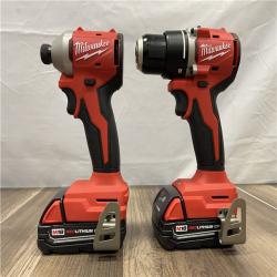 AS-IS Milwaukee 18V Lithium-Ion Brushless Cordless Compact Drill/Impact Combo Kit