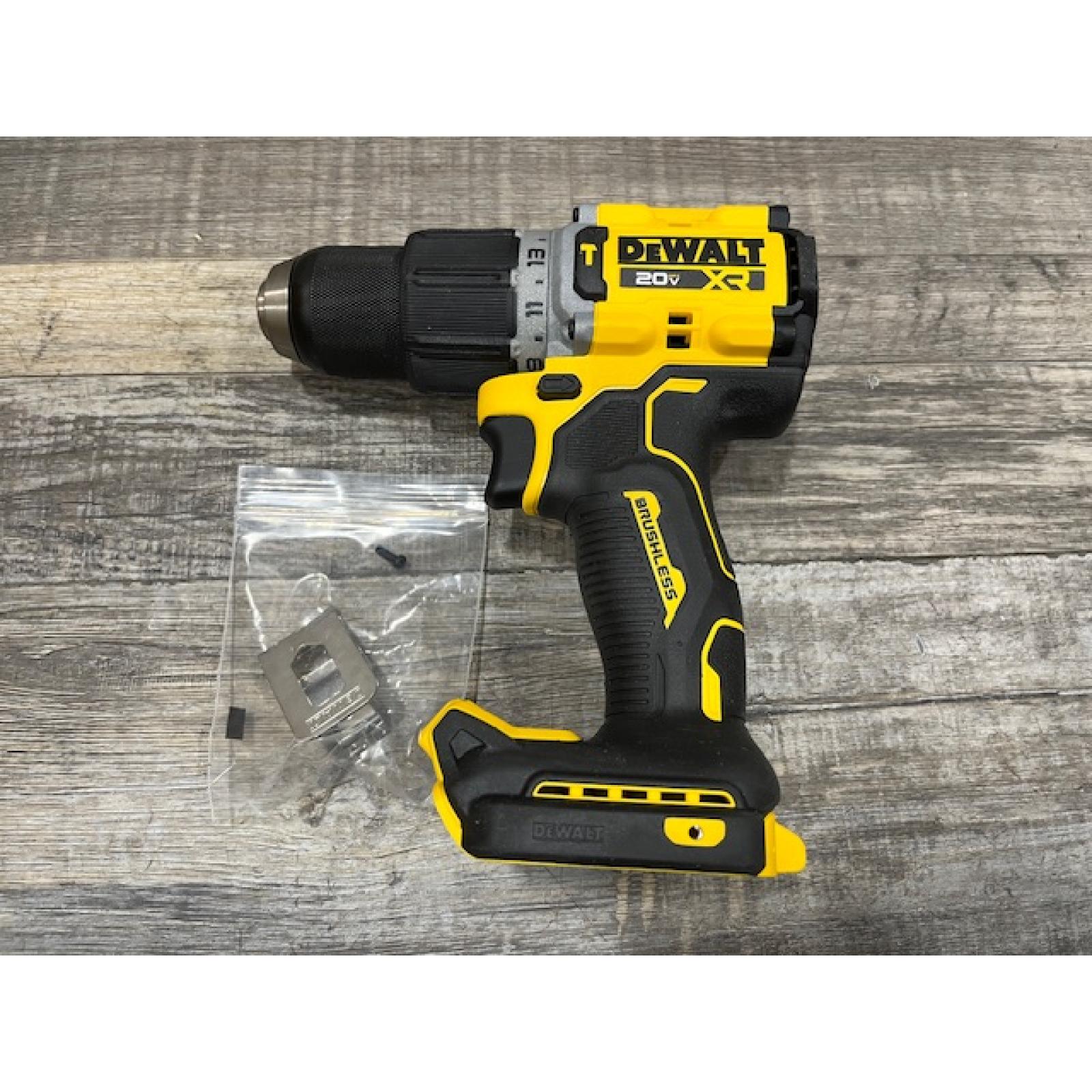 AS-IS DEWALT 20V XR Brushless Cordless 1/2 in. Hammer Drill (Tool-Only)