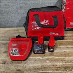 HOUSTON LOCATION - AS-IS (APPEARS LIKE NEW) Milwaukee M12 FUEL Cordless 2-Tool Combo Kit: 1/2Hammer Drill  1/4Hex Impact Driver 3497-22