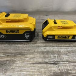 AS-IS DEWALT 20V MAX Lithium-Ion Battery Kit with 5.0Ah and 2.0Ah Battery and Charger