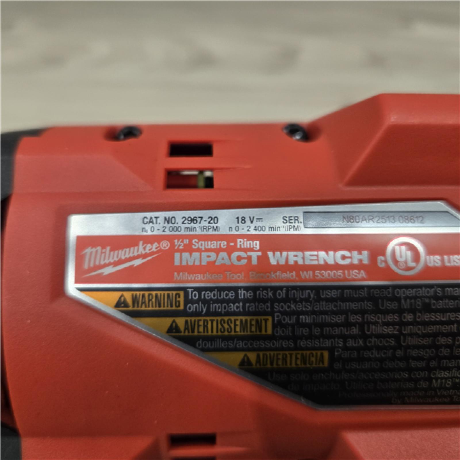 AS-IS Milwaukee M18 FUEL 18V Cordless 1/2 in. Impact Wrench (Tool-Only)