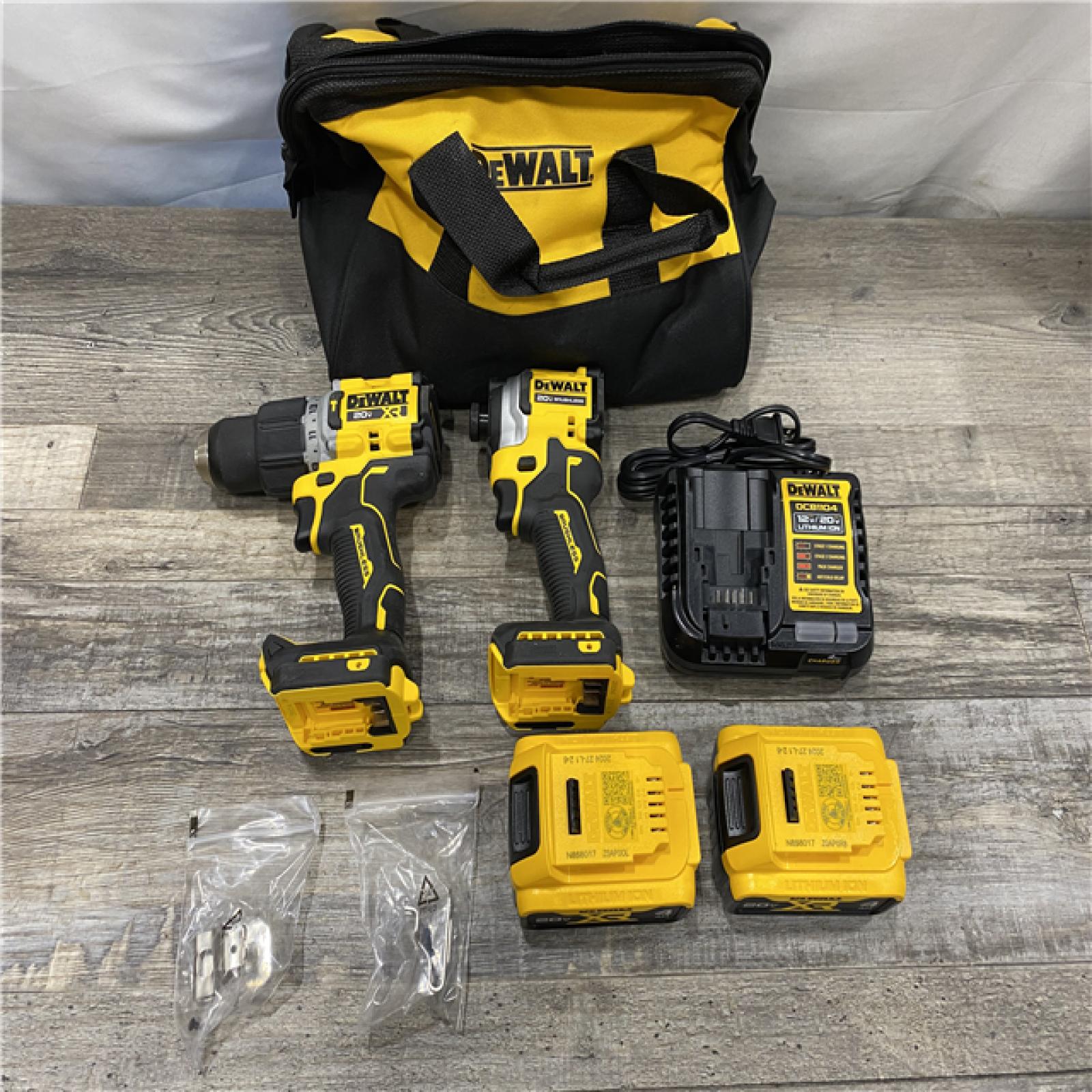 AS-IS DEWALT 20V MAX XR Hammer Drill and ATOMIC Impact Driver 2 Tool Cordless Combo Kit