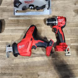 HOUSTON LOCATION - AS-IS Milwaukee 3 Tool Combo Kit W/ (2) Battery & Charger