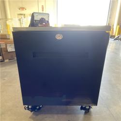 DALLAS LOCATION - Husky 96 in. W x 24 in. D 16-Drawer Heavy-Duty Mobile Workbench with Stainless Steel Top in Matte Black