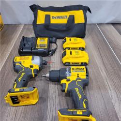 AS-IS DEWALT ATOMIC 20-Volt MAX Lithium-Ion Cordless Combo Kit (2-Tool) with (2) 2.0Ah Batteries, Charger and Bag