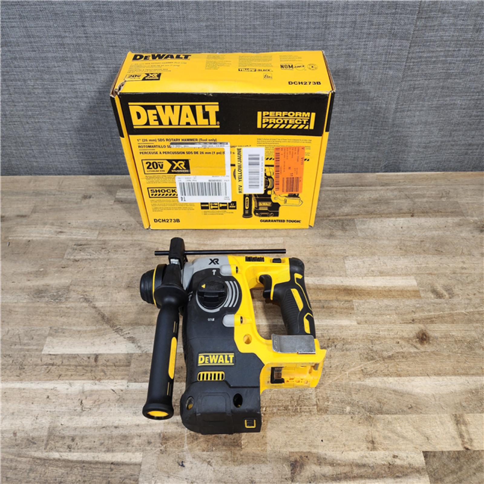 HOUSTON LOCATION - AS-IS DEWALT 20V MAX XR Cordless Brushless 1 in. SDS Plus L-Shape Rotary Hammer (Tool Only)